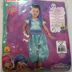 Shimmer & shine costume size 3t includes outfit, wrist cuffs & blue hair tie